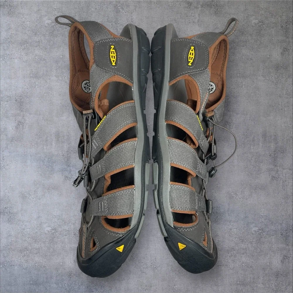 KEEN Gray Clearwater CNX Sandals Shoes Mens 14 Waterproof   Gorpcore Fishing